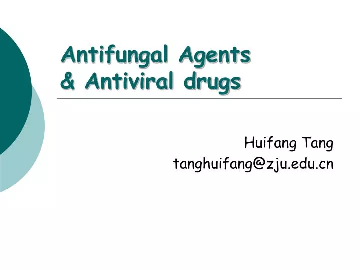 antifungal agents antiviral drugs