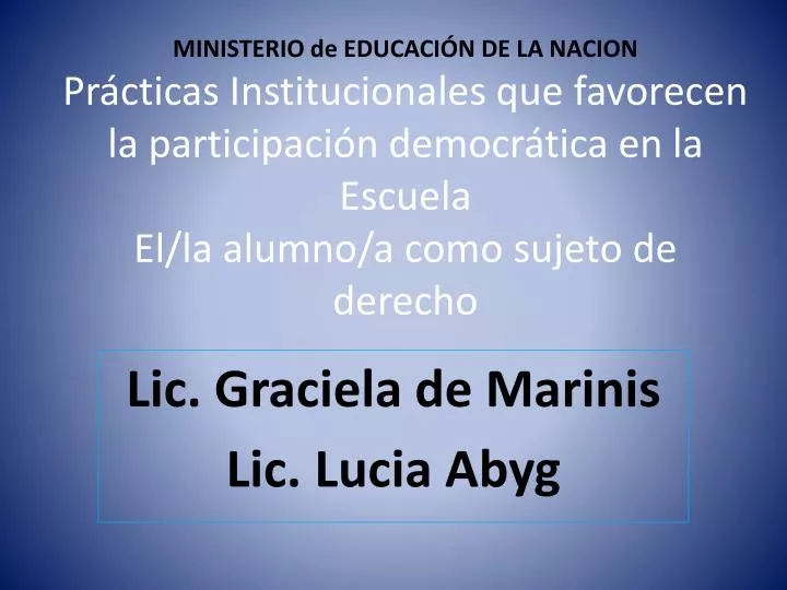 lic graciela de marinis lic lucia abyg