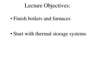 Lecture Objectives: