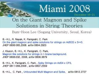 On the Giant Magnon and Spike Solutions in String Theories