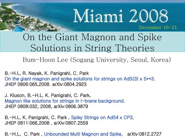 on the giant magnon and spike solutions in string theories
