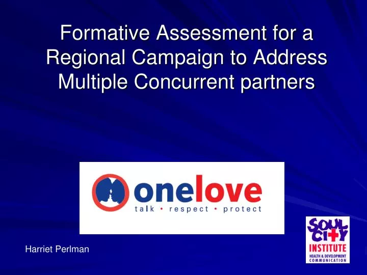 formative assessment for a regional campaign to address multiple concurrent partners