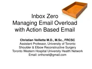 Inbox Zero Managing Email Overload with Action Based Email