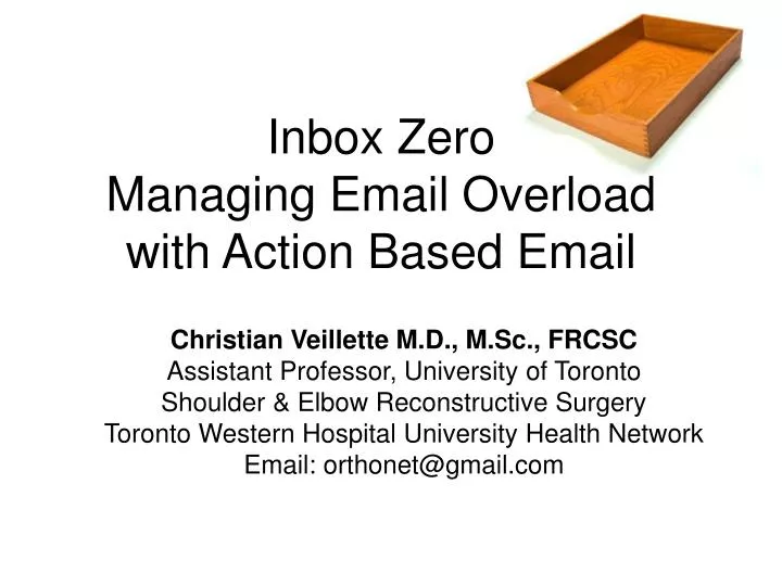 inbox zero managing email overload with action based email