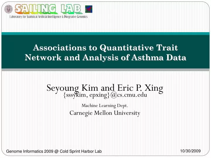 associations to quantitative trait network and analysis of asthma data