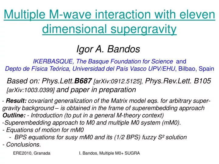 multiple m wave interaction with eleven dimensional supergravity