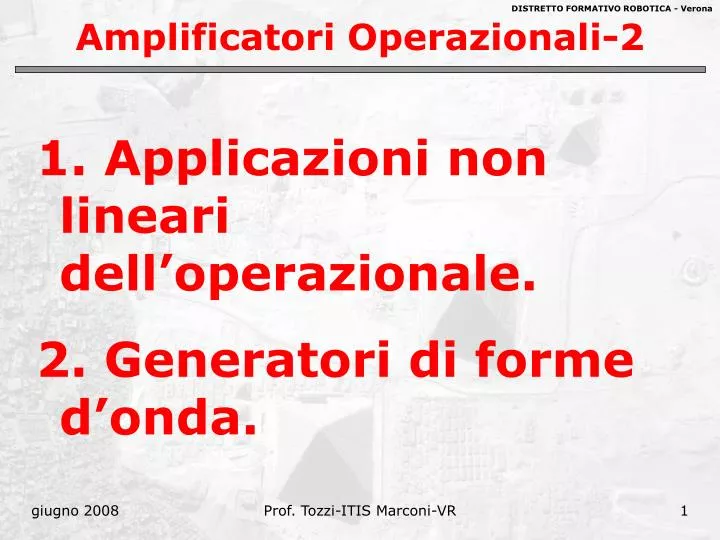 amplificatori operazionali 2