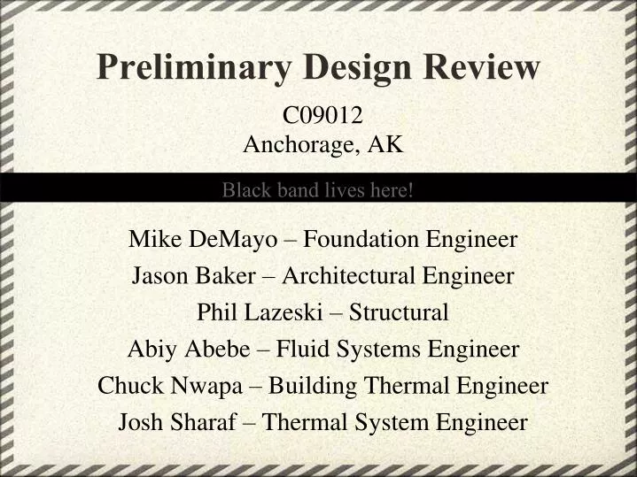preliminary design review