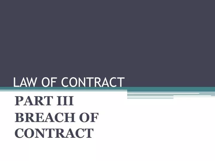 law of contract