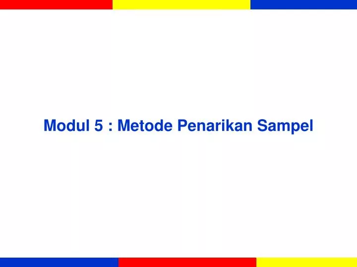 modul 5 metode penarikan sampel