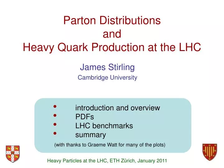 parton distributions and heavy quark production at the lhc