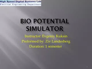 Bio potential simulator