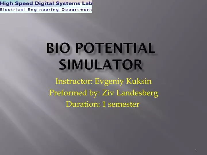 bio potential simulator