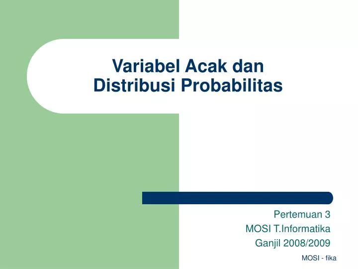 variabel acak dan distribusi probabilitas