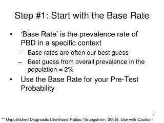 Step #1: Start with the Base Rate