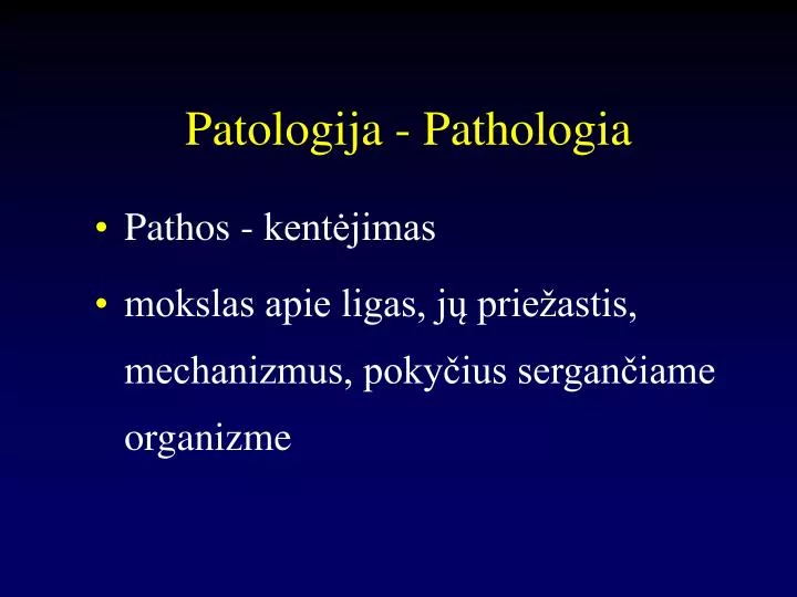 patologija pathologia