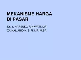 mekanisme harga di pasar