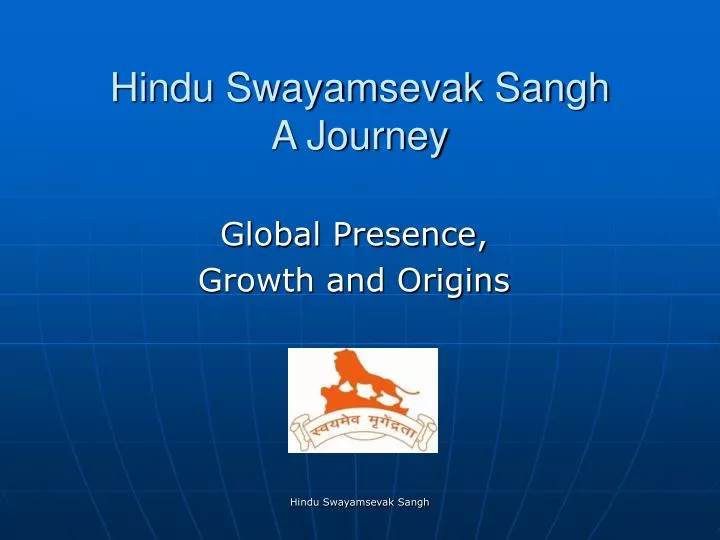 hindu swayamsevak sangh a journey