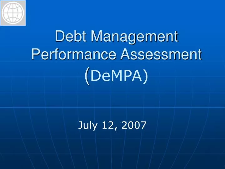debt management performance assessment dempa
