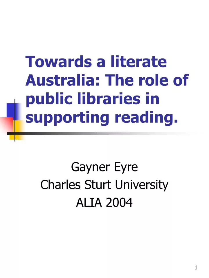 towards a literate australia the role of public libraries in supporting reading