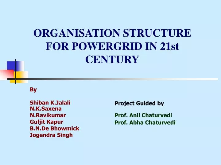 organisation structure for powergrid in 21st century