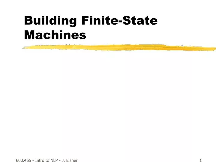 building finite state machines