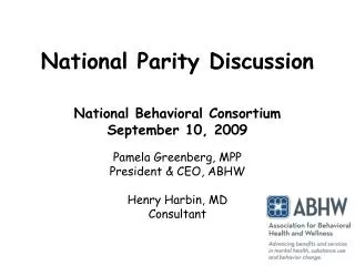 National Parity Discussion