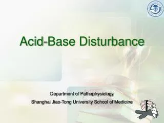 Acid-Base Disturbance