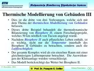 thermische modellierung von geb uden iii