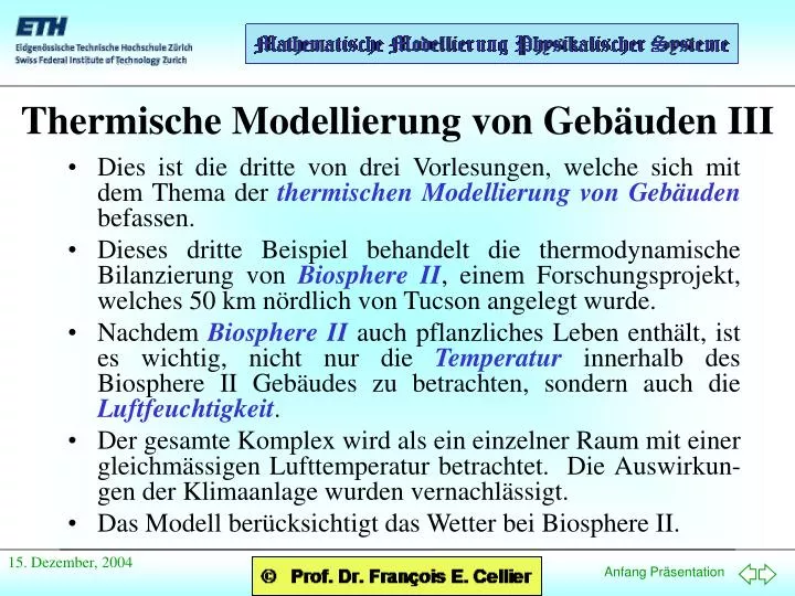 thermische modellierung von geb uden iii