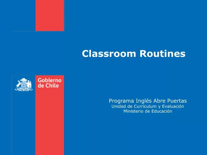 classroom routines