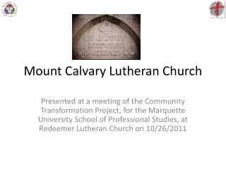 Mount Calvary Lutheran Church