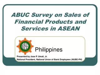 ABUC Survey on Sales of Financial Products and Services in ASEAN