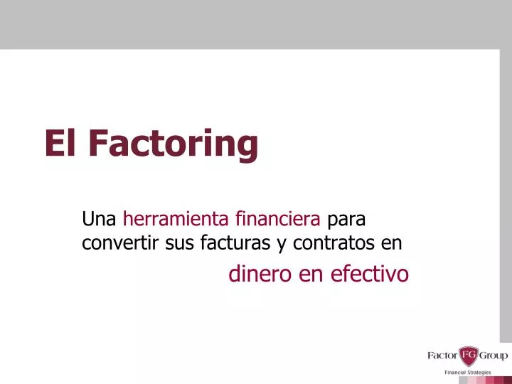 el factoring