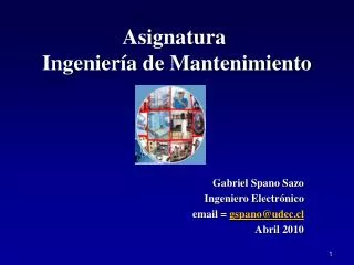 asignatura ingenier a de mantenimiento