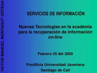 servicios de informaci n