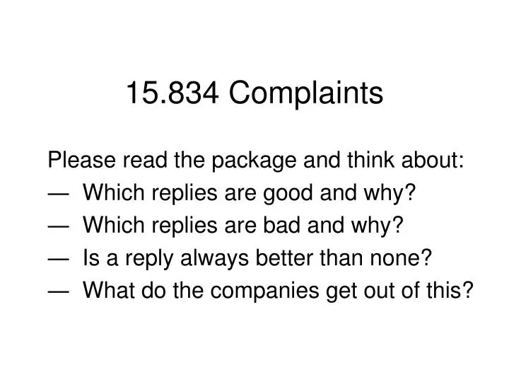 15 834 complaints