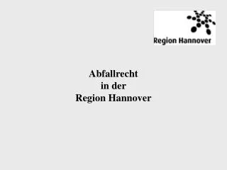 abfallrecht in der region hannover
