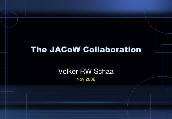 the jacow collaboration