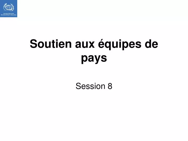 soutien aux quipes de pays