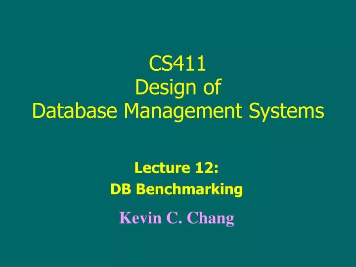 cs411 design of database management systems