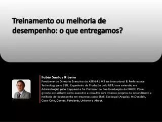 treinamento ou melhoria de desempenho o que entregamos
