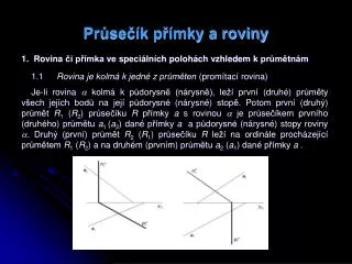 pr se k p mky a roviny