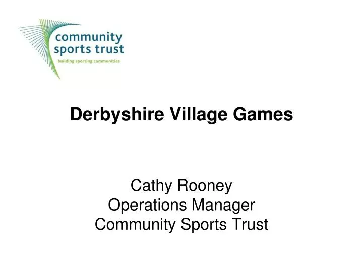 derbyshire village games