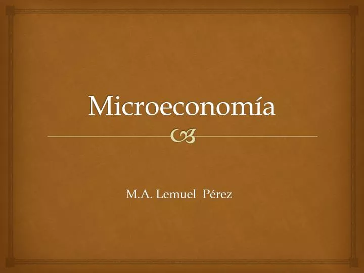 microeconom a