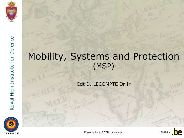 mobility systems and protection msp cdt d lecompte dr ir