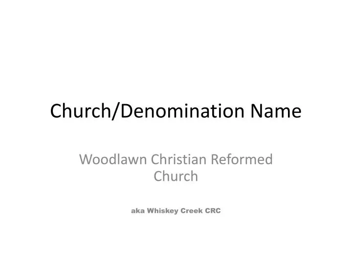 church denomination name