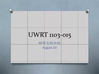 UWRT 1103-015