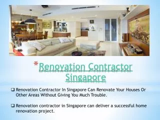 Renovation Contractor In Singapore