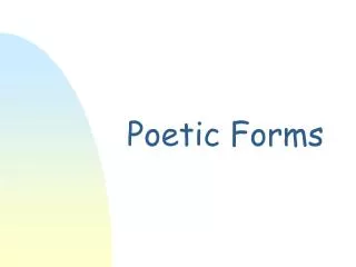 Poetic Forms